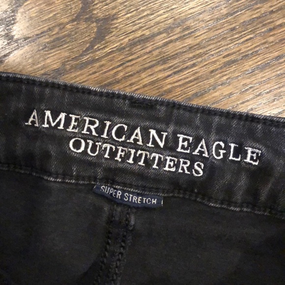 Black washed Jean shorts - Picture 3 of 4